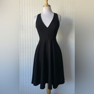 Dress The Population Women's Black Fit And Flare Sleeveless Dress Sz S
